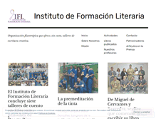 Tablet Screenshot of institutodeformacionliteraria.org